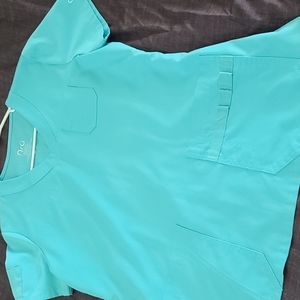NRG Light Blue Scrub Top